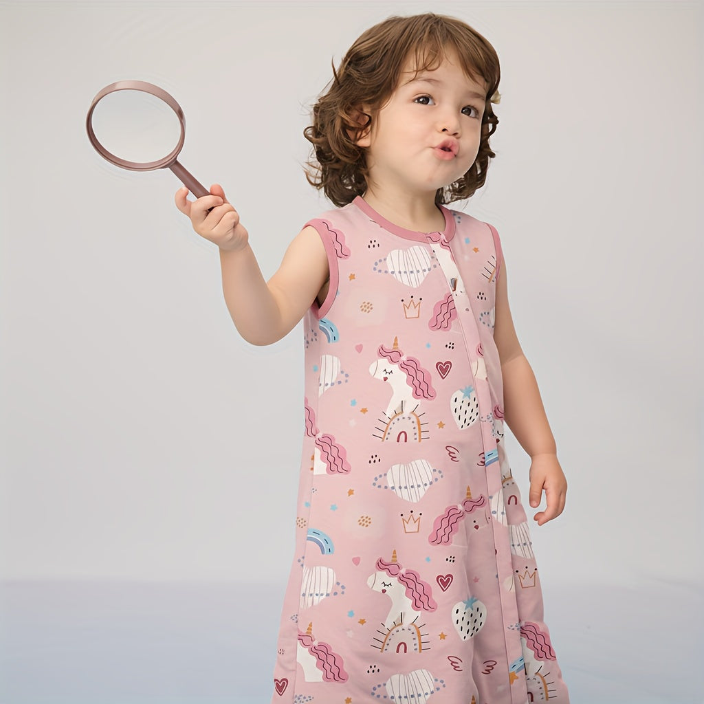 Yoofoss Rayon Made from Bamboo Baby Sleep Sack 6-12 Months 1.0 Tog Baby Wearable Blanket, Super Soft Infant Toddler Sleeping Sack 2-Way Zipper