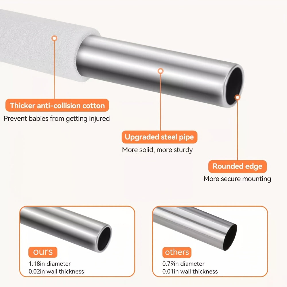 Large Size Kids Playpen With Suction Cups | Thickened Sturdy Steel Tube, Anti-Climb Design & Zipper Door, Indoor Outdoor Use, Perfect Birthday & Holiday Gift, 71.2×71.2\u002F71.2×47\u002F47×47 Inch, Grey & Colors, Modern Crib Style By