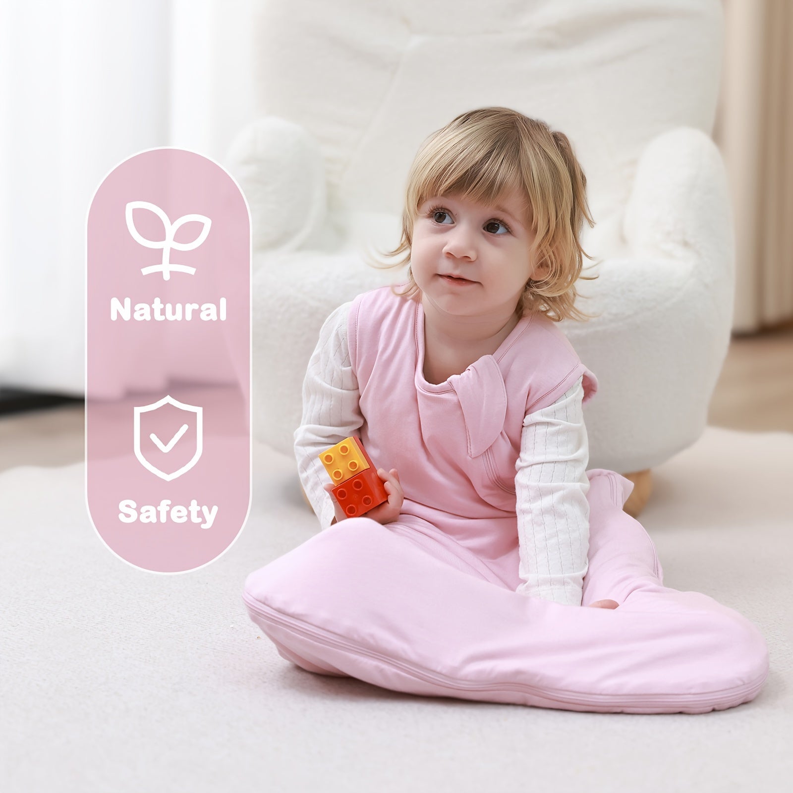 Lightweight And Breathable Sleeping Bag Made from Bamboo Fiber! with a 1.0 Tog Rating, It Wraps Your Baby in a Cloud-Like During Summer Nights