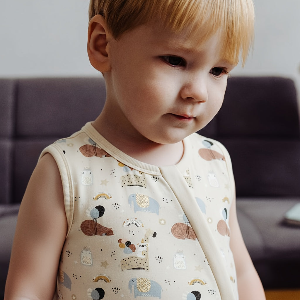 Yoofoss Rayon Made from Bamboo Baby Sleep Sack 6-12 Months 1.0 Tog Baby Wearable Blanket, Super Soft Infant Toddler Sleeping Sack 2-Way Zipper