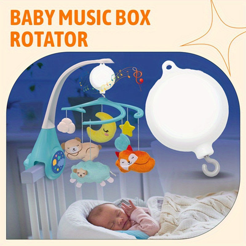 Crib Mobile Motor Baby Music Box Spinner with 3 Modes Volume Adjustable 12 Lullabies Auto-Off After 30 Minutes,  Stylish Crib Accessory, Contemporary Design, Highquality Motor, Lullaby Spinner