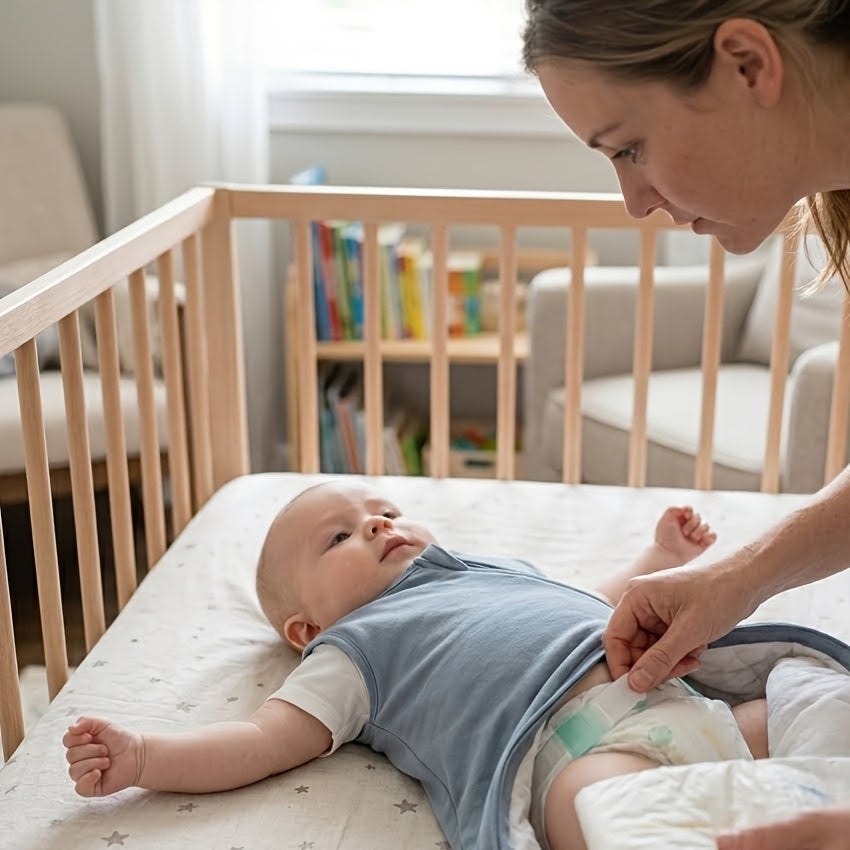 Bamboo Viscose Baby Sleeping Bag, 1.0 TOG Ultra Soft Breathable Sleep Sack Baby with Two-Way Zipper, Safe Cozy Sleeping Baby Sleep Sack for 0-24 Months Baby Boys Girls Newborn