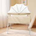 2026 New Model, Essential for Newborns 0-6 Months: Baby Cradle, 3-In-1 Fully Adjustable Baby Bed Headboard with Wheels And Mosquito Net. Product Weight: 6 Kg. Maximum Weight Limit for Infant Use: 15 Lbs