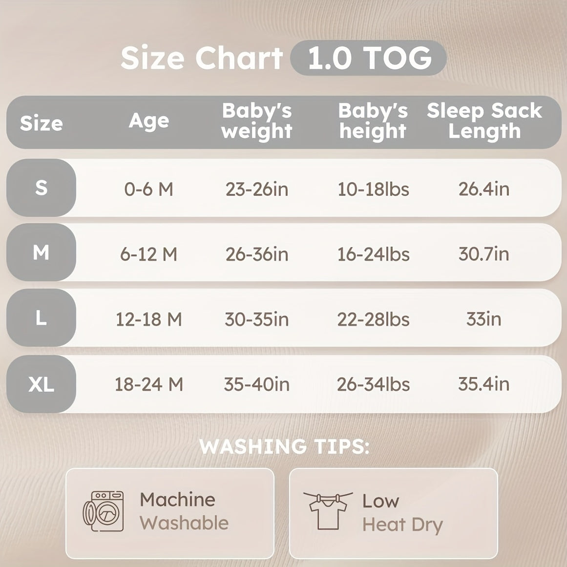 Yoofoss Baby & Hypoallergenic Sleep Sack - Bamboo Rayon TOG 1.0 Baby Sleeping with 2-Way Zipper, \u002F\u002F Color Options, Bedding (Machine Washable) - Safety Certified & Gentle for Skin