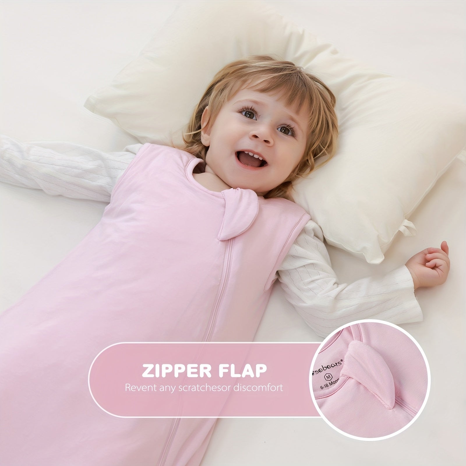 Lightweight And Breathable Sleeping Bag Made from Bamboo Fiber! with a 1.0 Tog Rating, It Wraps Your Baby in a Cloud-Like During Summer Nights