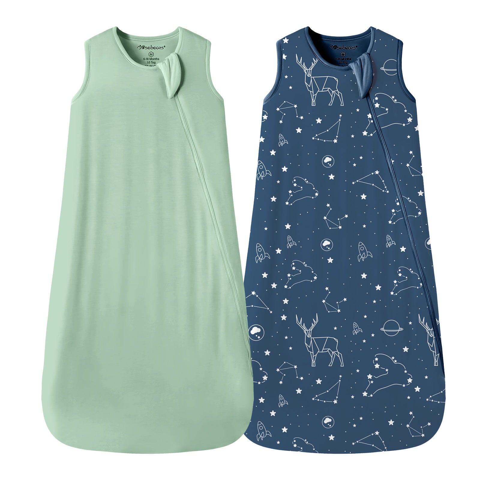 0.5 Tog Summer Baby Sleeping Bags Pack Of Two