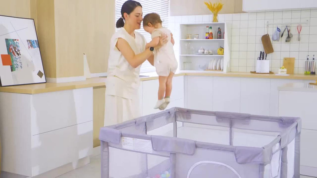 71.3X71.3 Inch Baby Playpen with Breathable Mesh & Anti-Fall Design - Indoor\u002FOutdoor Toddler Safety Pen, Easy Assembly, Portable Play Yard for Infants & Youngsters, Indoor Playpen, Playful Design, Secure Closure System for Christmas And Halloween