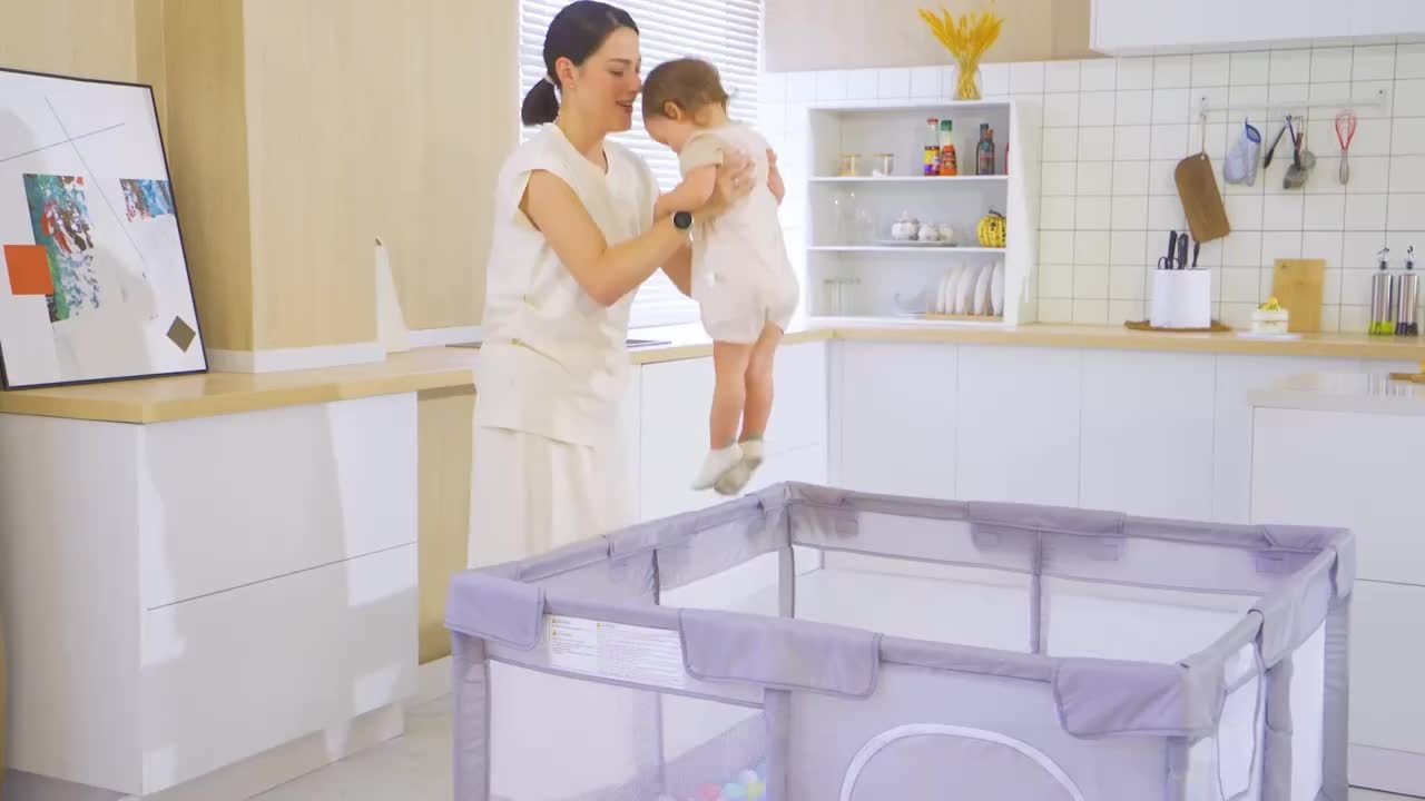 71.3X71.3 Inch Baby Playpen with Breathable Mesh & Anti-Fall Design - Indoor\u002FOutdoor Toddler Safety Pen, Easy Assembly, Portable Play Yard for Infants & Youngsters, Indoor Playpen, Playful Design, Secure Closure System for Christmas And Halloween