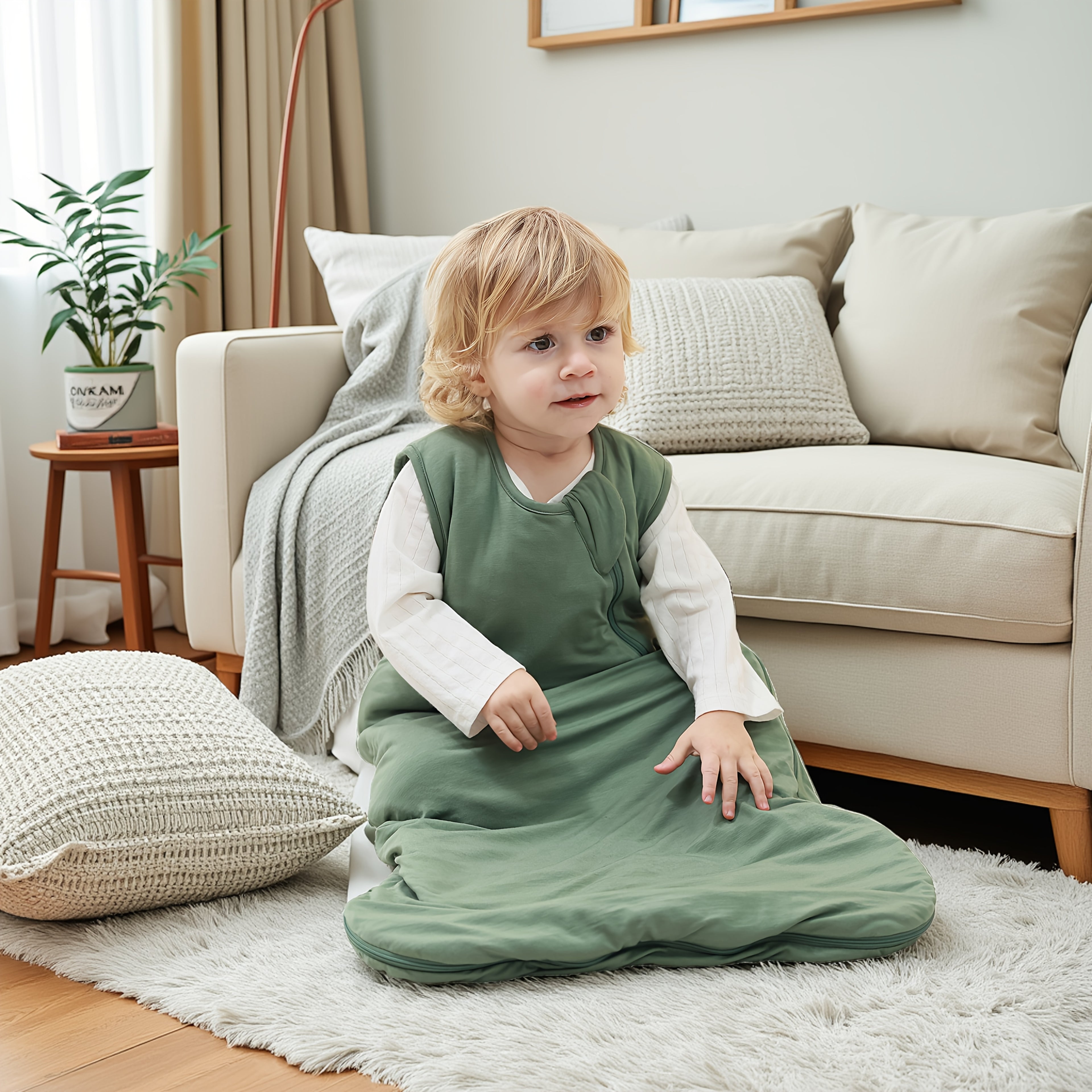 Lightweight And Breathable Sleeping Bag Made from Bamboo Fiber! with a 1.0 Tog Rating, It Wraps Your Baby in a Cloud-Like During Summer Nights