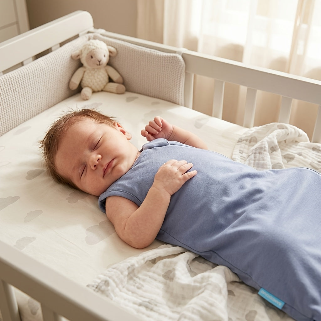 Bamboo Viscose Baby Sleeping Bag, 1.0 TOG Ultra Soft Breathable Sleep Sack Baby with Two-Way Zipper, Safe Cozy Sleeping Baby Sleep Sack for 0-24 Months Baby Boys Girls Newborn