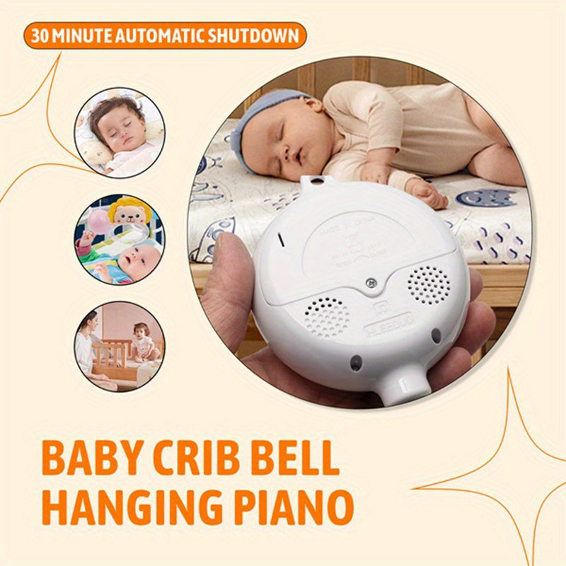 Crib Mobile Motor Baby Music Box Spinner with 3 Modes Volume Adjustable 12 Lullabies Auto-Off After 30 Minutes,  Stylish Crib Accessory, Contemporary Design, Highquality Motor, Lullaby Spinner