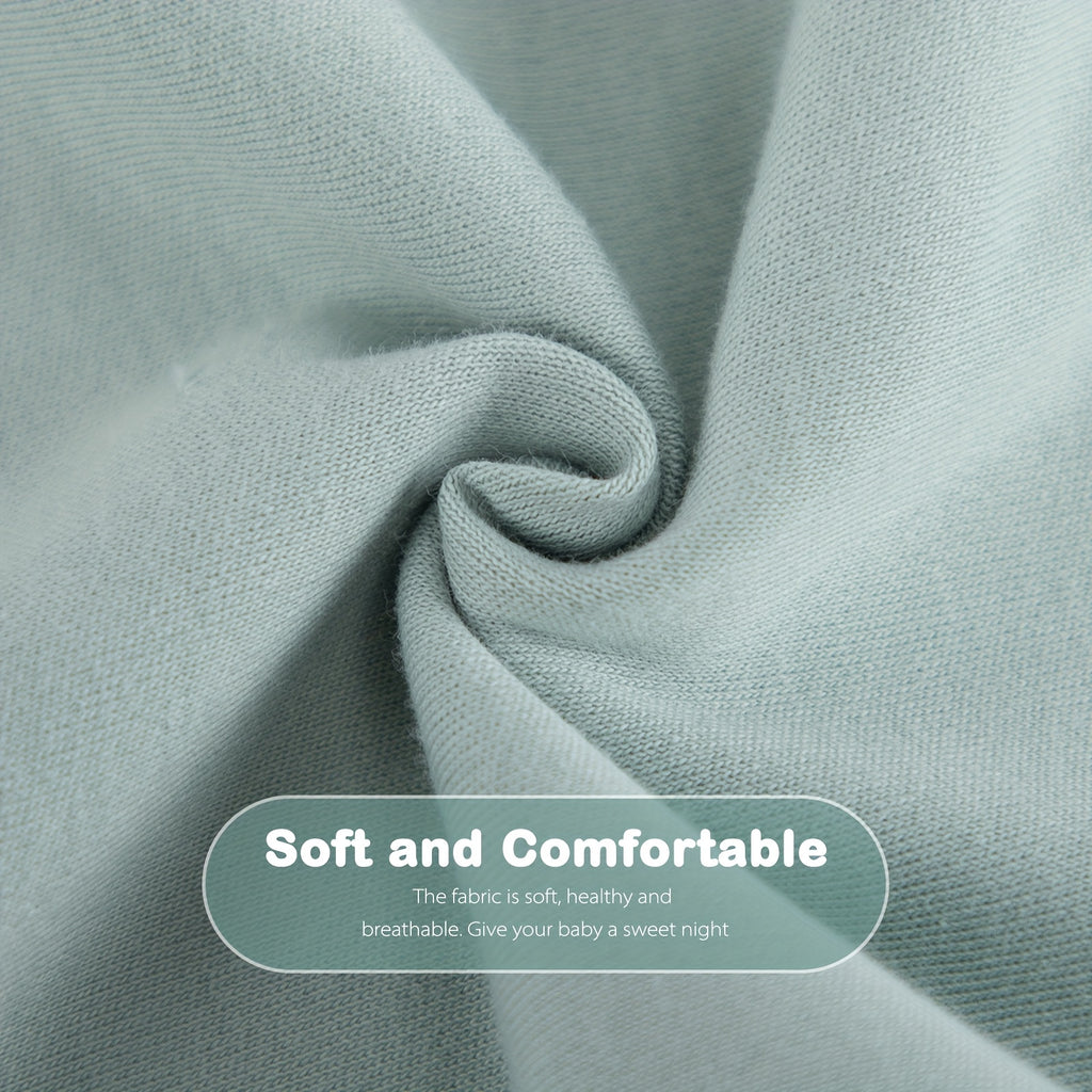 1.0TOG Baby Legged Sleeping Bag, All-Cotton Material, Spring-Summer-Autumn Anti-Kick Blanket, Two-Way Zipper Design