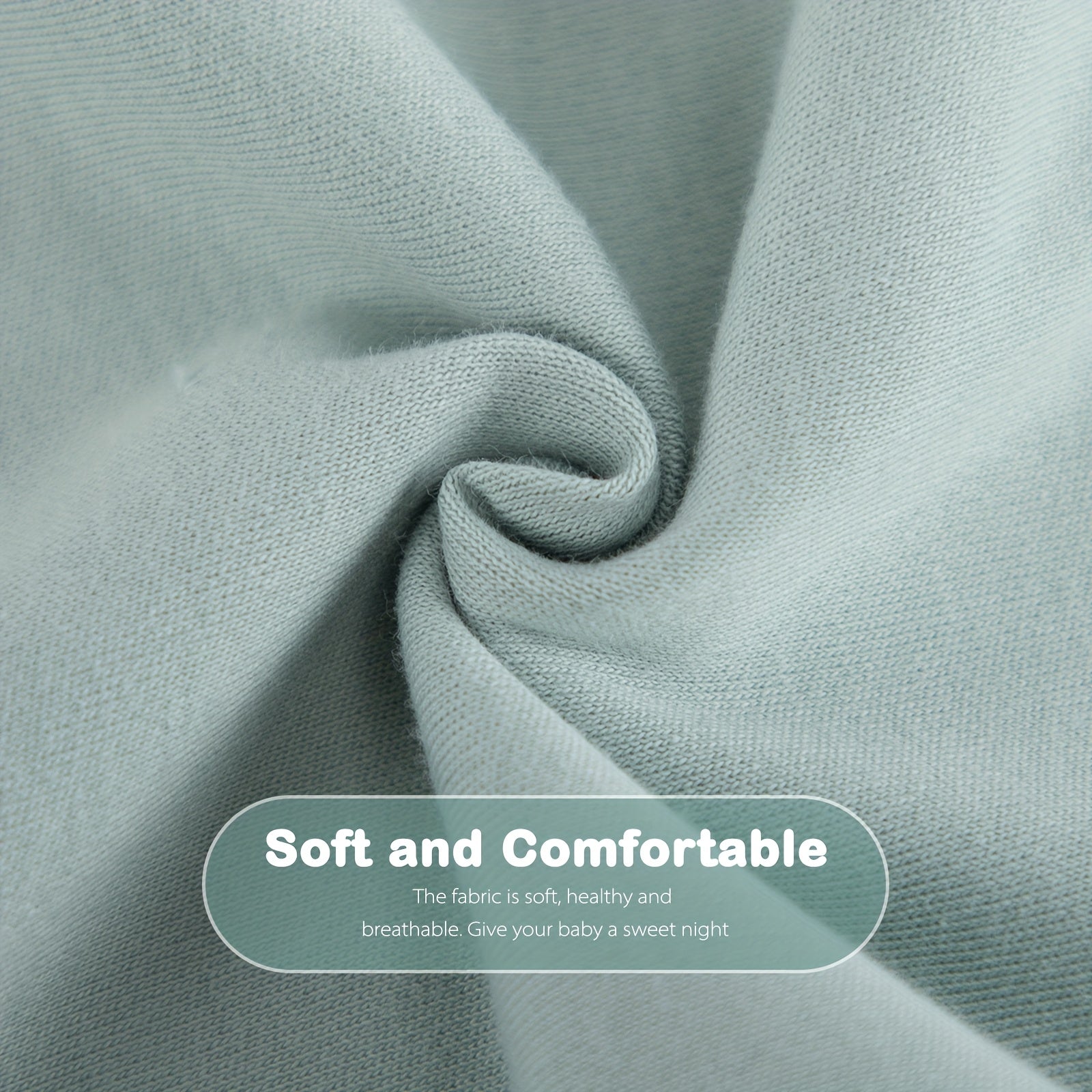 1.0TOG Baby Legged Sleeping Bag, All-Cotton Material, Spring-Summer-Autumn Anti-Kick Blanket, Two-Way Zipper Design