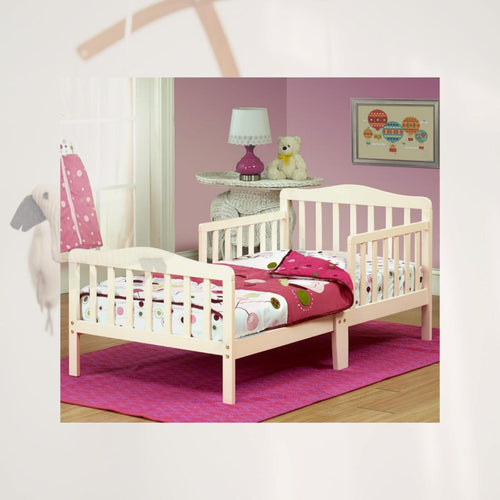 32 x 28 x 3.5 in. Toddler Baby Bed - French White