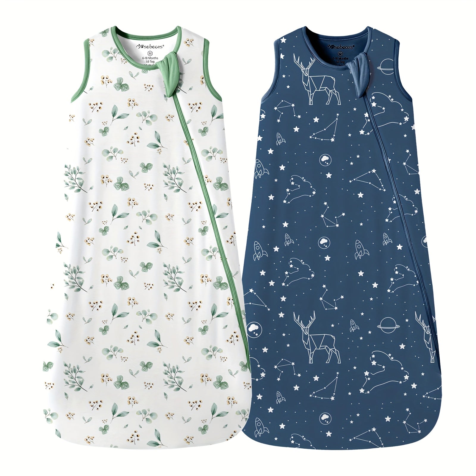 0.5 Tog Summer Baby Sleeping Bags Pack Of Two