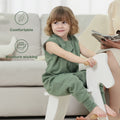1.0TOG Baby Legged Sleeping Bag, All-Cotton Material, Spring-Summer-Autumn Anti-Kick Blanket, Two-Way Zipper Design